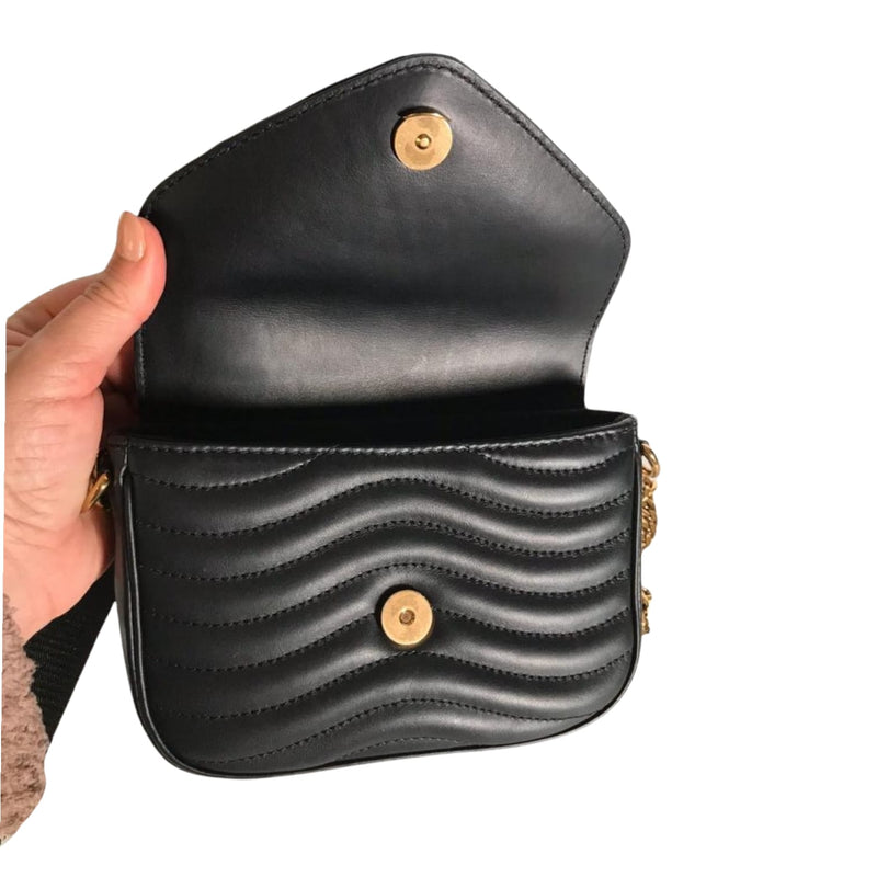New Wave Multi-Pochette Leather Black GHW