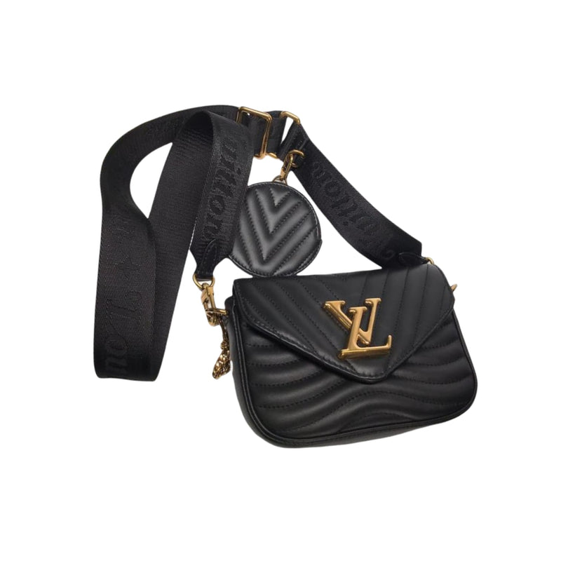 Louis Vuitton New Wave Multi-Pochette Black Leather ref.778003