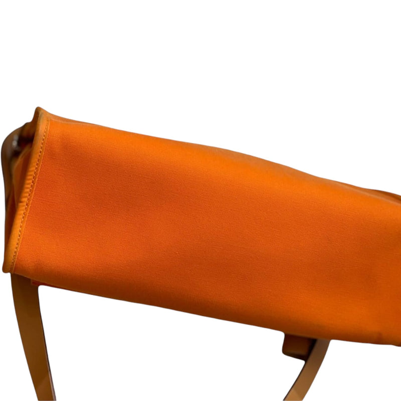 Herbag Zip 31 Orange Canvas and Tan Leather PHW