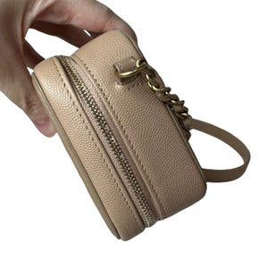 Small Filigree Vanity Case Caviar Beige GHW