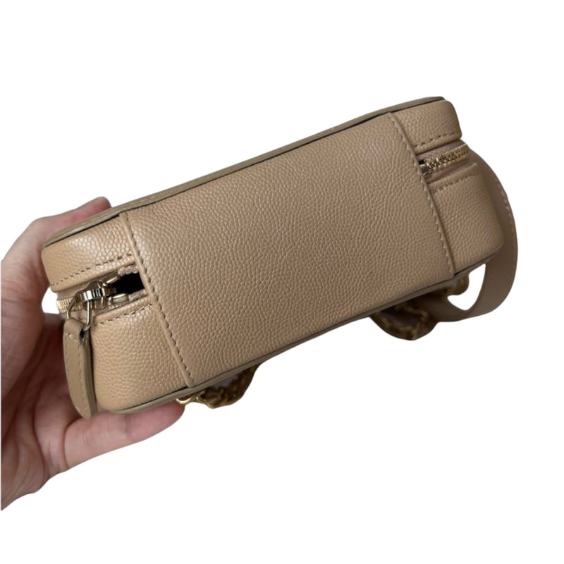 Small Filigree Vanity Case Caviar Beige GHW