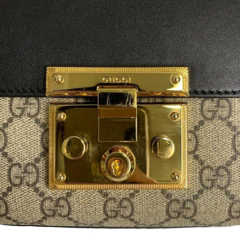 Small GG Supreme Padlock Beige/Ebony GHW