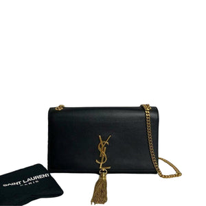Medium Monogram Kate Tassel Black GHW