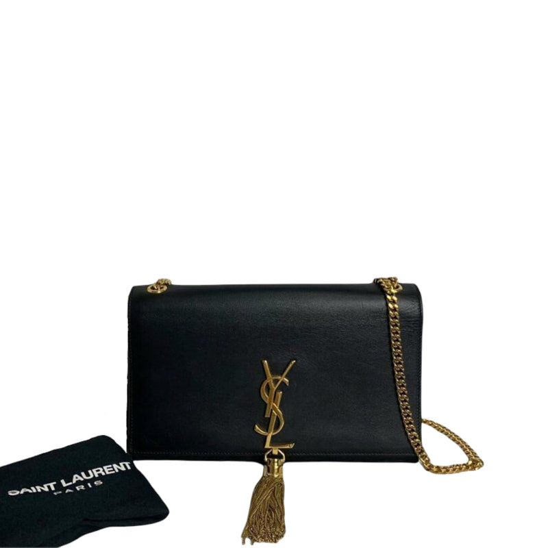 Medium Monogram Kate Tassel Black GHW