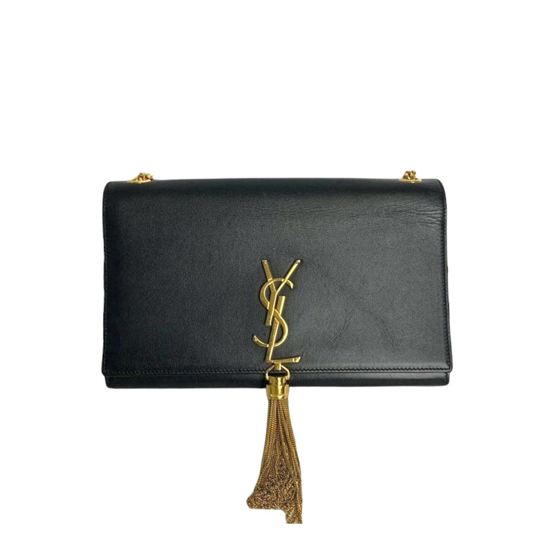 Medium Monogram Kate Tassel Black GHW