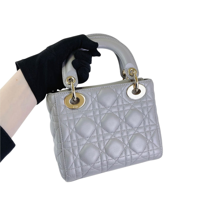 Mini Lady Dior Gray GHW