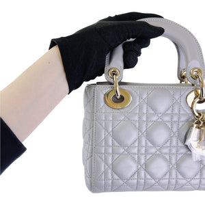 Mini Lady Dior Gray GHW