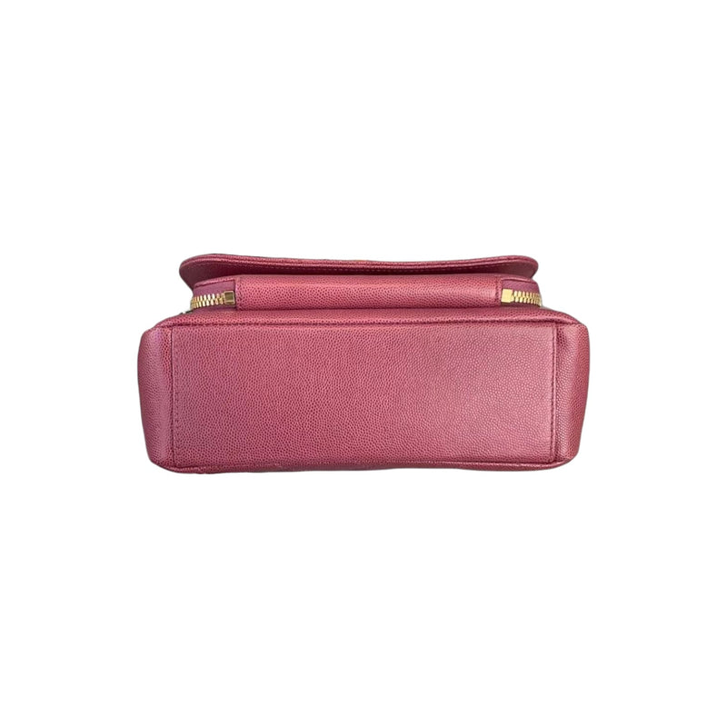 Business Affinity Flap Caviar Pink GHW