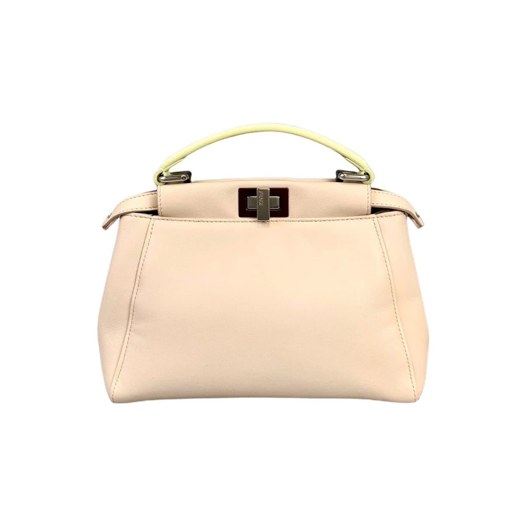 Mini Peekaboo  Leather Beige / Yellow SHW