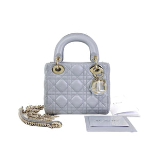 Mini Lady Dior Gray GHW