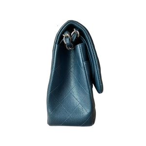 Classic Flap Jumbo Caviar Blue SHW