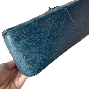 Classic Flap Jumbo Caviar Blue SHW
