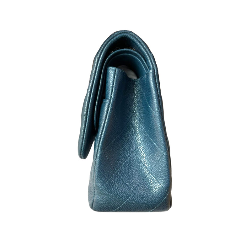 Classic Flap Jumbo Caviar Blue SHW