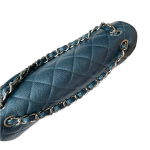 Classic Flap Jumbo Caviar Blue SHW