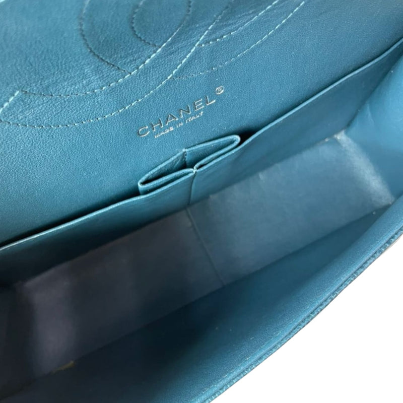 Classic Flap Jumbo Caviar Blue SHW