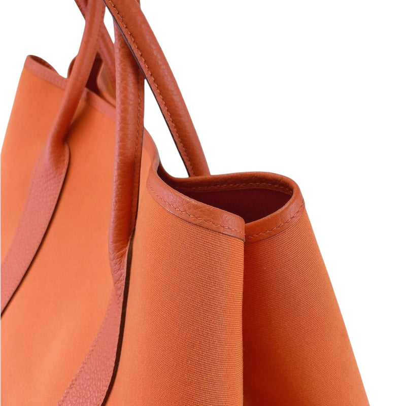 Hermes Garden Party Bag Canvas In Orange