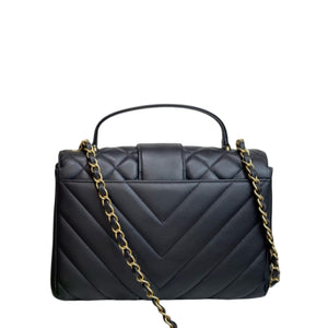 Gold Class CC Top Handle Quilted Calfskin Black GHW