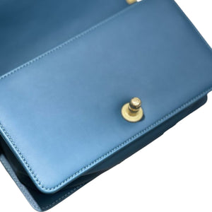 Small Boy Bag Lambskin Blue GHW