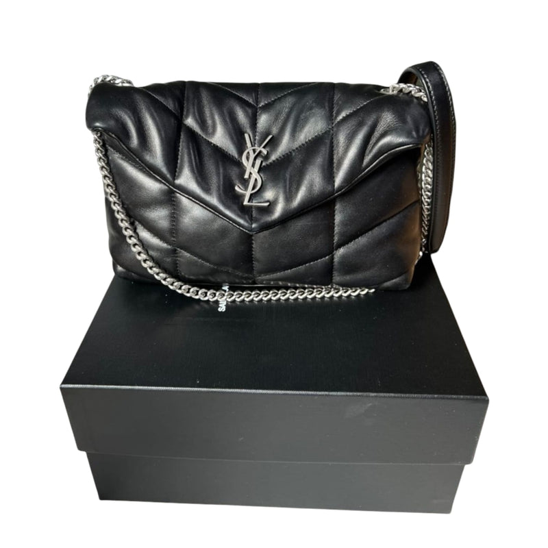 Mini Puffer Bag in Quilted Lambskin Noir SHW