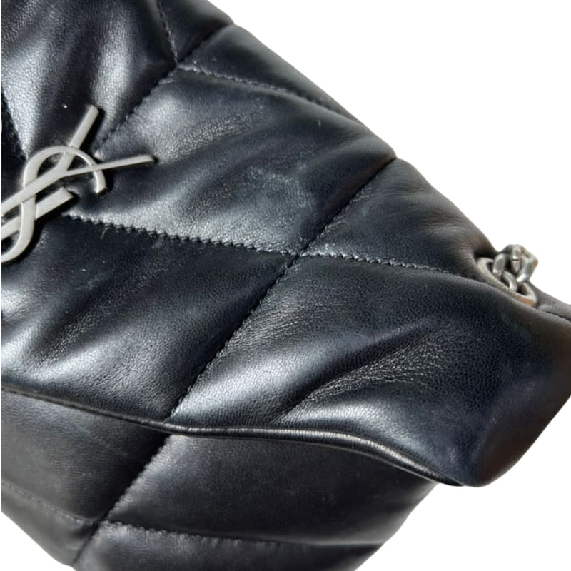 Mini Puffer Bag in Quilted Lambskin Noir SHW