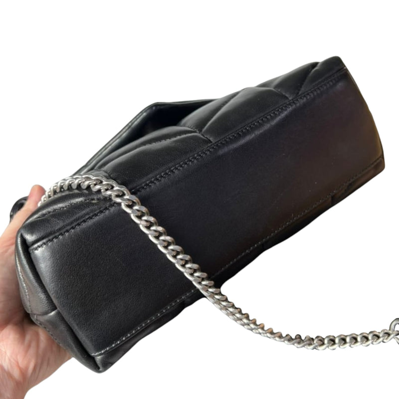 Mini Puffer Bag in Quilted Lambskin Noir SHW