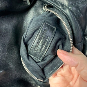 Mini Puffer Bag in Quilted Lambskin Noir SHW