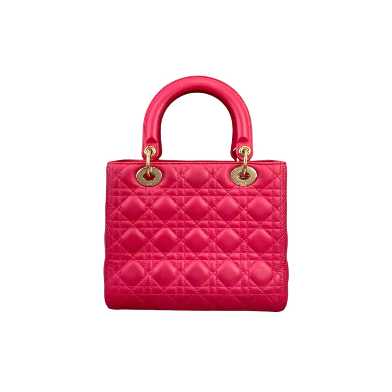 Dior★Dior Medium Tweed Cannage Lady Dior Pink CHRISTIAN DIOR Tweed Cannage Medium Lady Dior Pink 49480