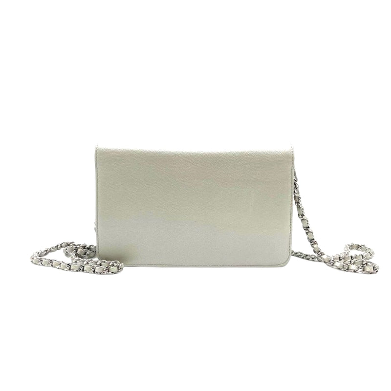 Sevruga Wallet on Chain Caviar Pearl White SHW