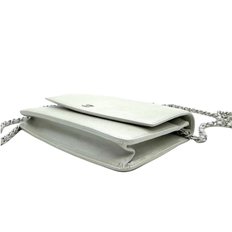 Sevruga Wallet on Chain Caviar Pearl White SHW