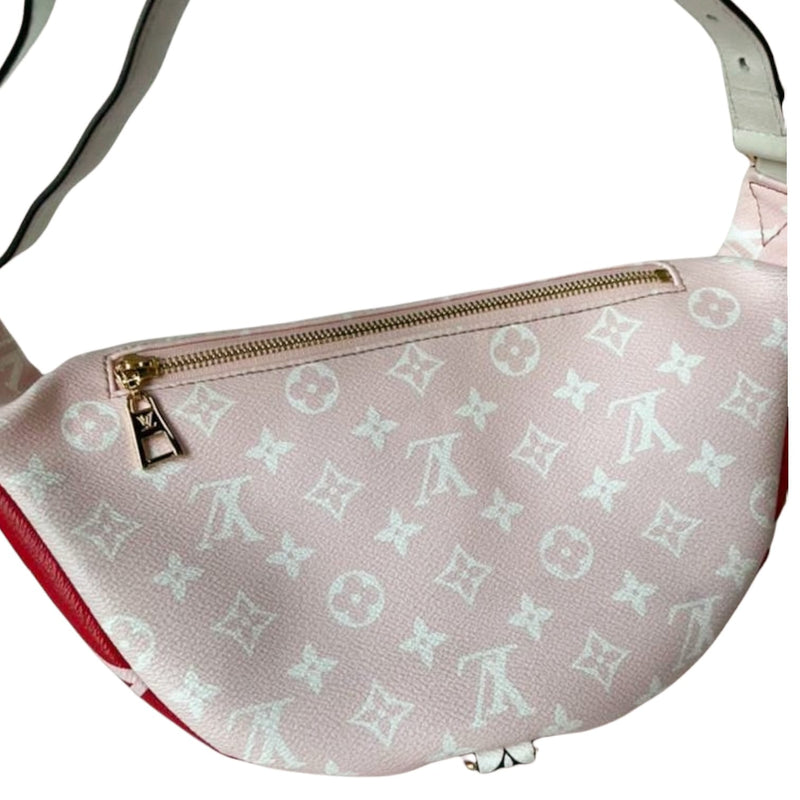 Monogram Giant Bum Bag Red Pink White Black GHW