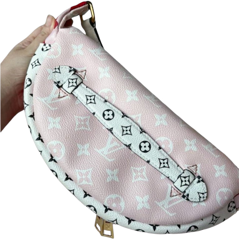 Louis Vuitton Monogram Giant Bum Bag Red Pink White Black at