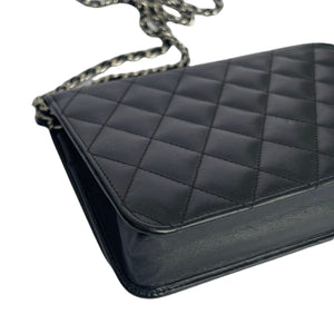 Wallet on Chain Quilted Lambskin Black SHW