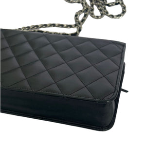 Wallet on Chain Quilted Lambskin Black SHW