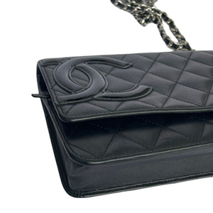 Wallet on Chain Quilted Lambskin Black SHW