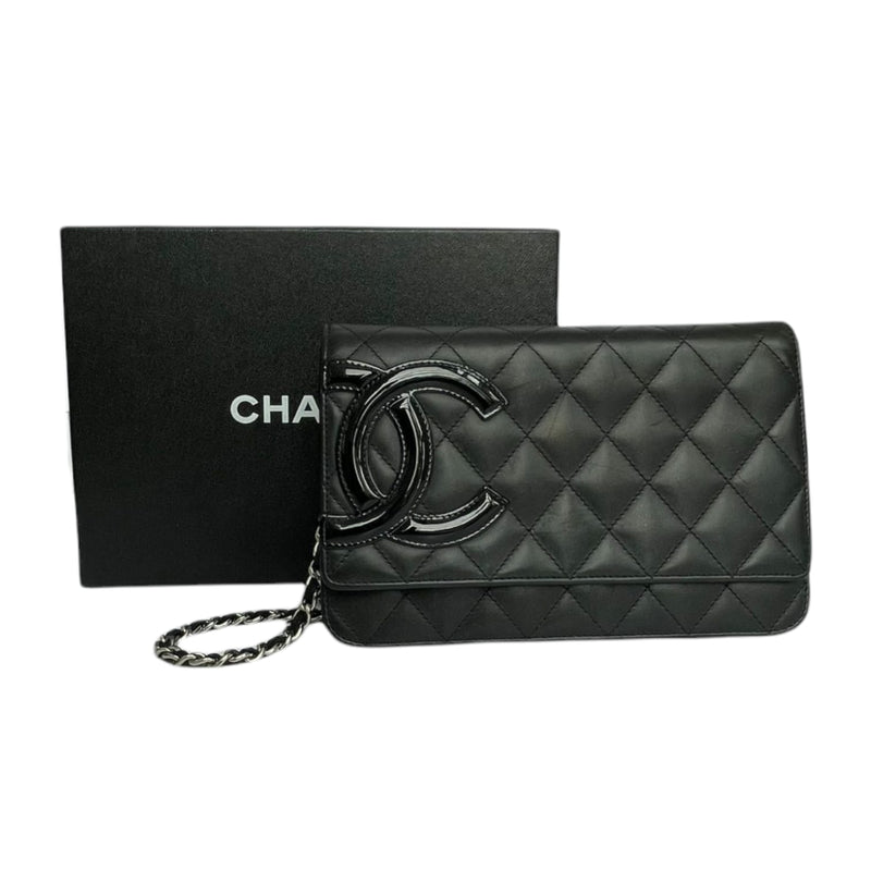 Wallet on Chain Quilted Lambskin Black SHW