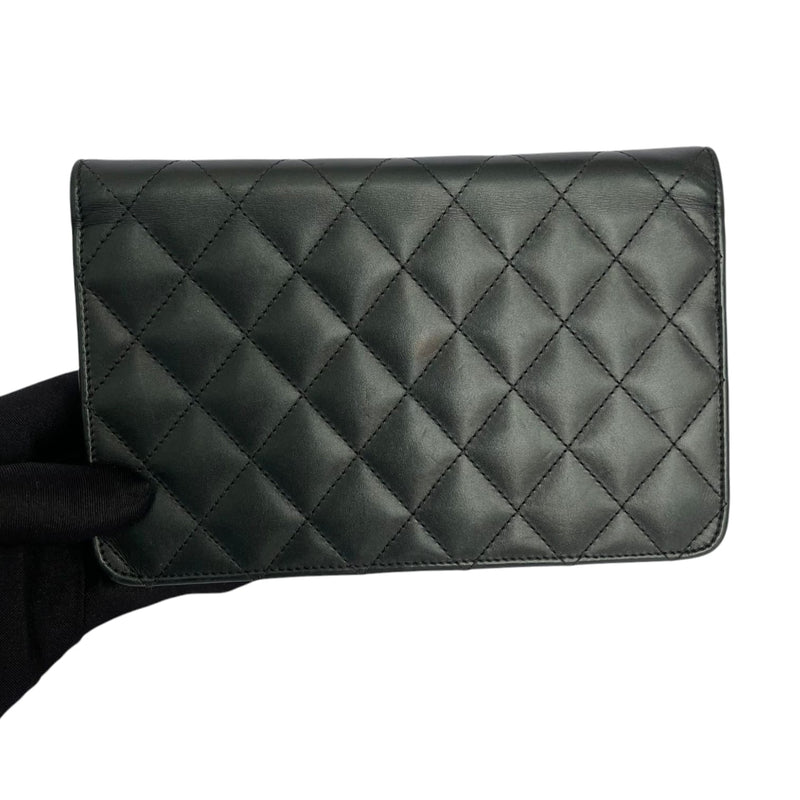 Wallet on Chain Quilted Lambskin Black SHW