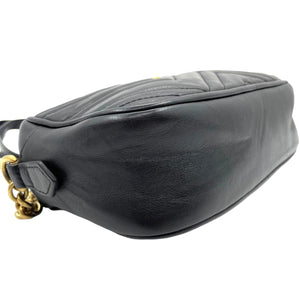 Small Marmont Leather Camera Black GHW