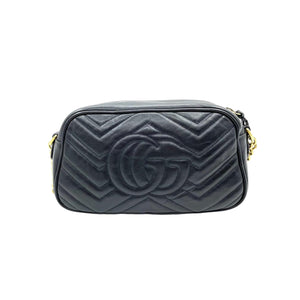 Small Marmont Leather Camera Black GHW