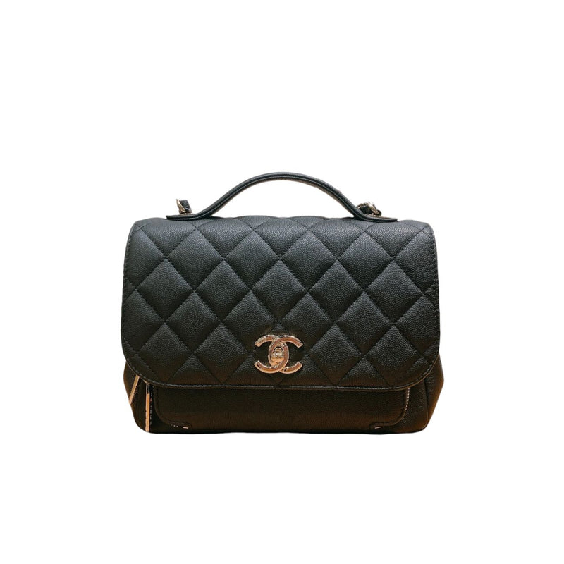CHANEL Caviar Quilted Business Affinity Backpack Black 1243360