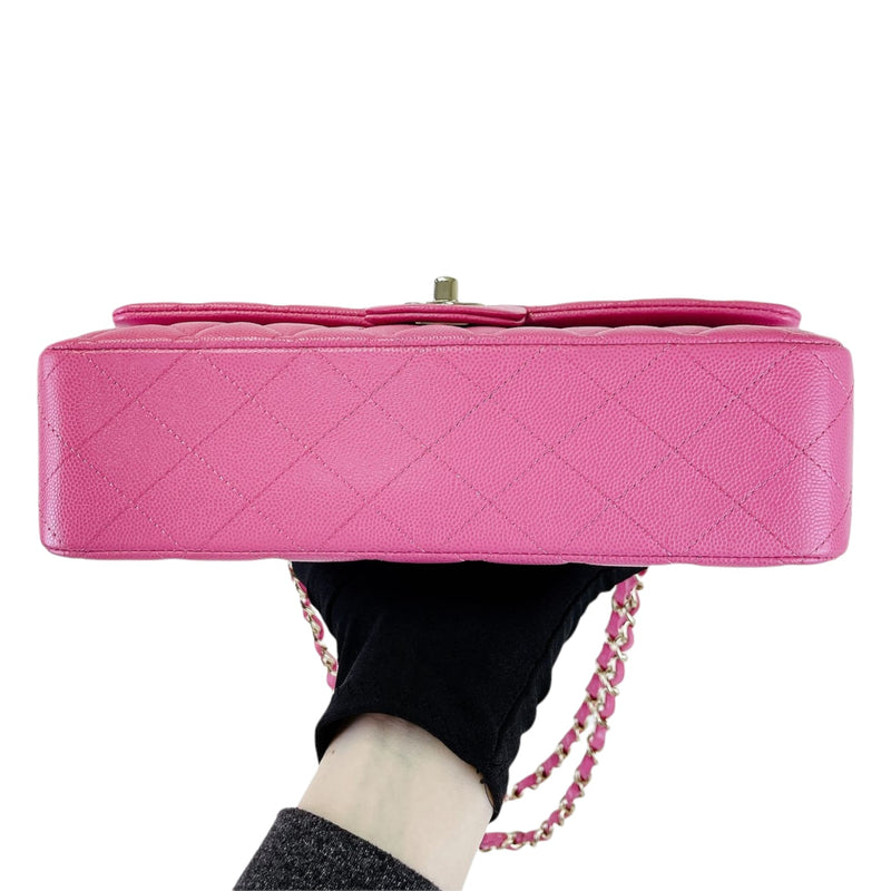 Medium Classic Double Flap Caviar Pink GHW