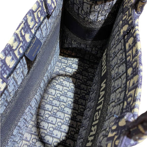 Dior Oblique Small Book Tote Blue