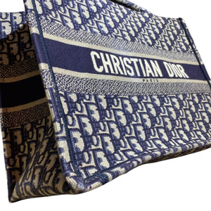 Dior Oblique Small Book Tote Blue