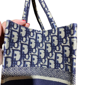Dior Oblique Small Book Tote Blue