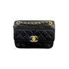 Small Flap Caviar with Lambskin Leather Black GHW