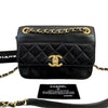 Small Flap Caviar with Lambskin Leather Black GHW