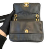 Small Flap Caviar with Lambskin Leather Black GHW