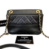 Small Flap Caviar with Lambskin Leather Black GHW
