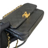 Small Flap Caviar with Lambskin Leather Black GHW