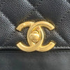 Small Flap Caviar with Lambskin Leather Black GHW