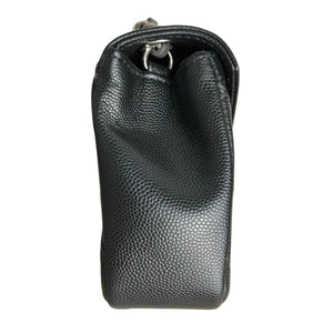 Small Caviar Macro Chevron Black SHW